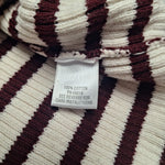 Studio Works Striped Sweater Soft Bergundy Red Womens Large
