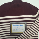 Studio Works Striped Sweater Soft Bergundy Red Womens Large