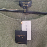 Charter Club Luxury Cashmere Sweater Top Green Soft Tags Womens Large High End