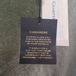 Charter Club Luxury Cashmere Sweater Top Green Soft Tags Womens Large High End