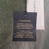 Charter Club Luxury Cashmere Sweater Top Green Soft Tags Womens Large High End