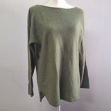 Charter Club Luxury Cashmere Sweater Top Green Soft Tags Womens Large High End