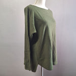 Charter Club Luxury Cashmere Sweater Top Green Soft Tags Womens Large High End