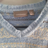 Croft Barrow Sweater Soft Blue Winter Warm Womens Medium