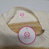 Wanna B Knit Sweater Stripes Pink Long Sleeve Warm Cozy Womens Medium Oversized