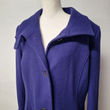 Pendleton Coat Lambs Wool Blue Jacket Single Button Womens 16P Petite Short