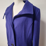 Pendleton Coat Lambs Wool Blue Jacket Single Button Womens 16P Petite Short