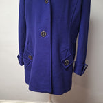 Pendleton Coat Lambs Wool Blue Jacket Single Button Womens 16P Petite Short