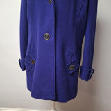 Pendleton Coat Lambs Wool Blue Jacket Single Button Womens 16P Petite Short