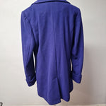 Pendleton Coat Lambs Wool Blue Jacket Single Button Womens 16P Petite Short