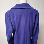 Pendleton Coat Lambs Wool Blue Jacket Single Button Womens 16P Petite Short