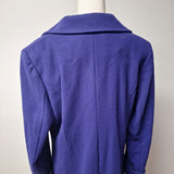 Pendleton Coat Lambs Wool Blue Jacket Single Button Womens 16P Petite Short