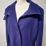 Pendleton Coat Lambs Wool Blue Jacket Single Button Womens 16P Petite Short