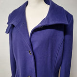 Pendleton Coat Lambs Wool Blue Jacket Single Button Womens 16P Petite Short