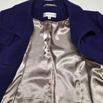 Pendleton Coat Lambs Wool Blue Jacket Single Button Womens 16P Petite Short