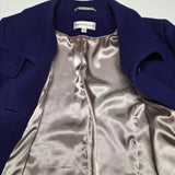 Pendleton Coat Lambs Wool Blue Jacket Single Button Womens 16P Petite Short