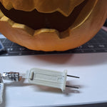 1995 Trendmaster 10 Inch Halloween Jack-O-Lantern Foam Blow Mold Lighted Pumpkin