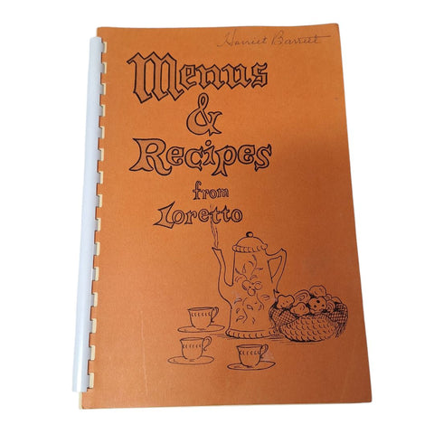 Loretto Recipe Cook Book 1966 Menus Sault Michigan Vintage Paperback