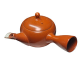 Japanese Teapot Orange Strainer Small Loose Leaf Hot Steeper Carved Etched