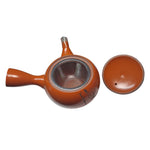Japanese Teapot Orange Strainer Small Loose Leaf Hot Steeper Carved Etched