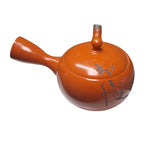 Japanese Teapot Orange Strainer Small Loose Leaf Hot Steeper Carved Etched