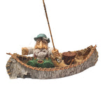 Birch Bark Canoe Fly Fishing David Frykman Figure Basket Fishing Pole Handmade