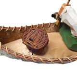 Birch Bark Canoe Fly Fishing David Frykman Figure Basket Fishing Pole Handmade