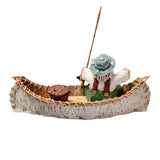 Birch Bark Canoe Fly Fishing David Frykman Figure Basket Fishing Pole Handmade