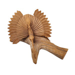 Hummingbird Wooden Fan Art 1989 Lightweight Rustic Cabin Delicate Signed Carved