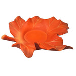 Party Lite Leaf Candle Holder Fall Leaves Oak Maple Red Ceramic 7 Inch Autumn