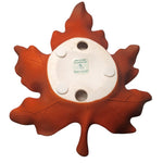 Party Lite Leaf Candle Holder Fall Leaves Oak Maple Red Ceramic 7 Inch Autumn