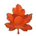 Party Lite Leaf Candle Holder Fall Leaves Oak Maple Red Ceramic 7 Inch Autumn