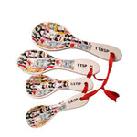 Cat Pet Portrait Measuring Spoons Kitty Meow Purr Cartoon Set Teaspoon Table