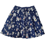 Jason Wu Skirt Pleated Daisy Flowers Blue Womens 8 Zip Side Knee Length