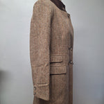 Mackintosh Montello Wool Jacket Brown Coat Buttons Vintage Womens Size 12