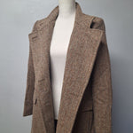 Mackintosh Montello Wool Jacket Brown Coat Buttons Vintage Womens Size 12