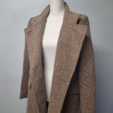 Mackintosh Montello Wool Jacket Brown Coat Buttons Vintage Womens Size 12