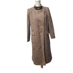 Mackintosh Montello Wool Jacket Brown Coat Buttons Vintage Womens Size 12