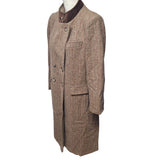 Mackintosh Montello Wool Jacket Brown Coat Buttons Vintage Womens Size 12