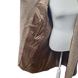 Mackintosh Montello Wool Jacket Brown Coat Buttons Vintage Womens Size 12