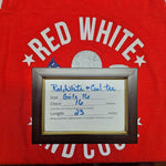 Red White Cool Tee Shirt Girls 16 Fourth of July Independence Day Popsicle Stars