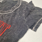 NHL Detroit Red Wings Tee Shirt Gray Womans Small Hockey Michigan Fan Round Neck