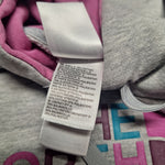 The NorthFace Hoodie Gray Pink Womens Large Warm Fall Pouch Pocket