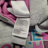 The NorthFace Hoodie Gray Pink Womens Large Warm Fall Pouch Pocket