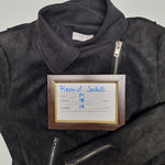 Reverof Jacket Zippers Black Faux Suade Soft Womens Medium Pockets Biker Vibes