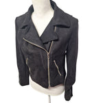 Reverof Jacket Zippers Black Faux Suade Soft Womens Medium Pockets Biker Vibes