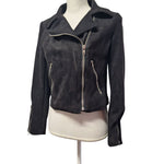 Reverof Jacket Zippers Black Faux Suade Soft Womens Medium Pockets Biker Vibes