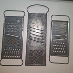 Flat Grater Shred Lot Three Bromco Esko Bluffton Slaw Cutter USA Metal Vintage
