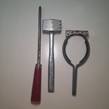 Vintage Kitchen Utensils Jar Opener Knife Sharpener Meat Hammer Tenderizer Can