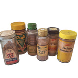 Vintage Seasonings Glass Containers Spices Salt Vegit Frenchs Kroger Collectible